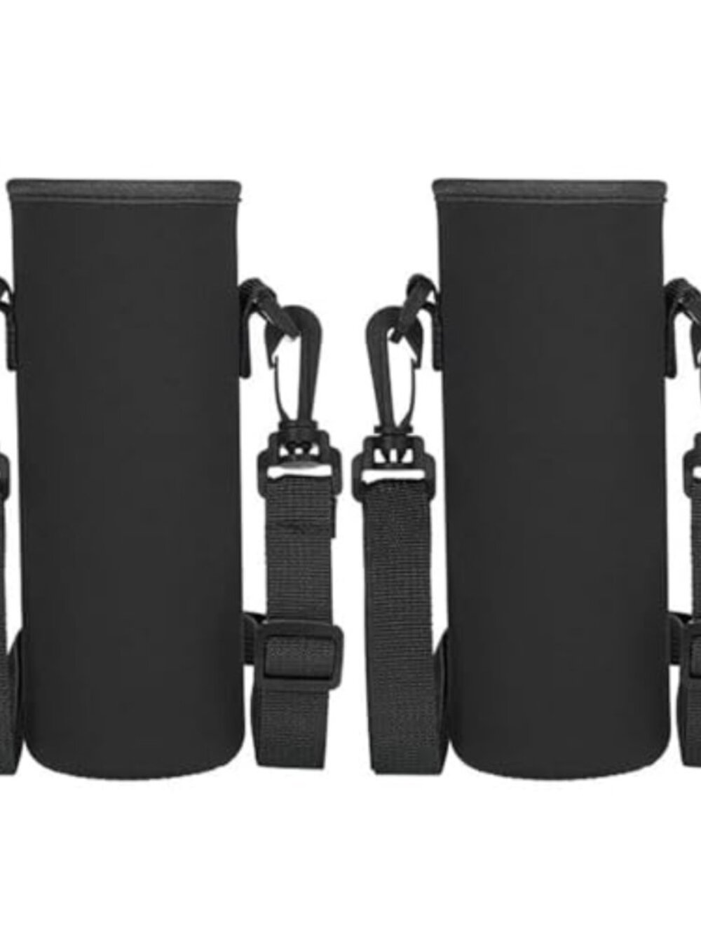 2 Pack Neoprene Water Bottle Carrier Bag with Adjustable Strap for Hiking
